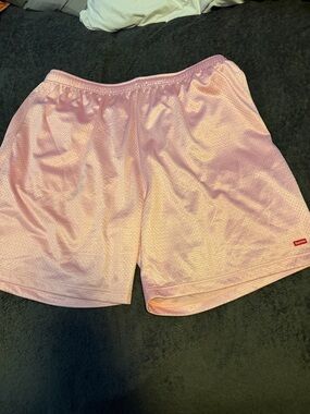 Supreme Pink Mesh Athletic Shorts